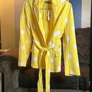 Yellow Polka Dot Blazer